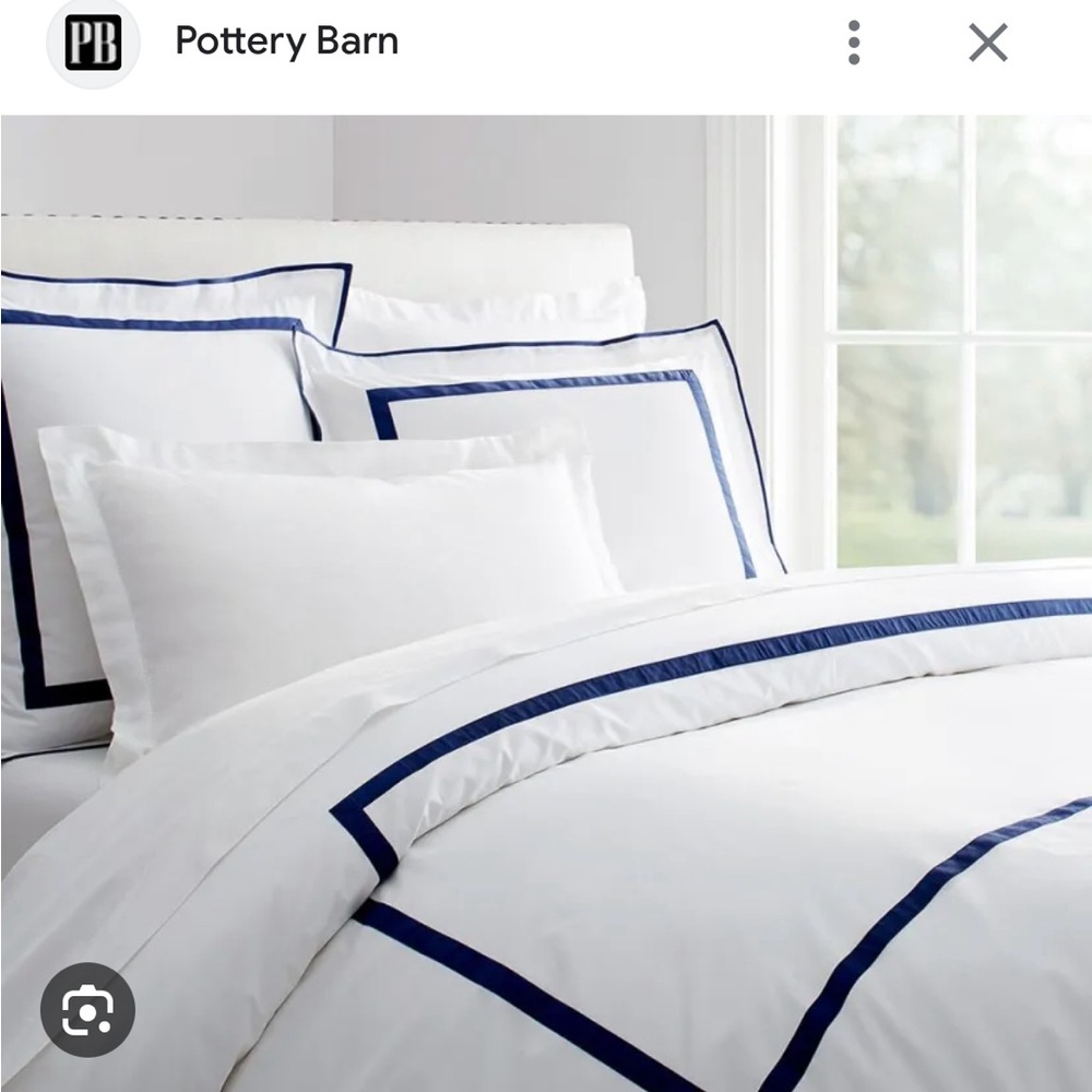 NWOT Pottery Barn King duvet and pillowcases
